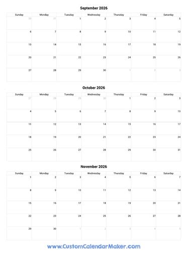 September 2026 Printable Calendar (23 Free Templates + PDF) | Custom ...