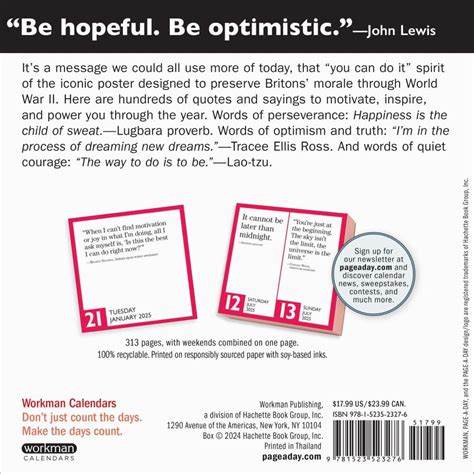 Keep Calm and Carry On Quotes 2025 Desk Calendar - Calendars.com