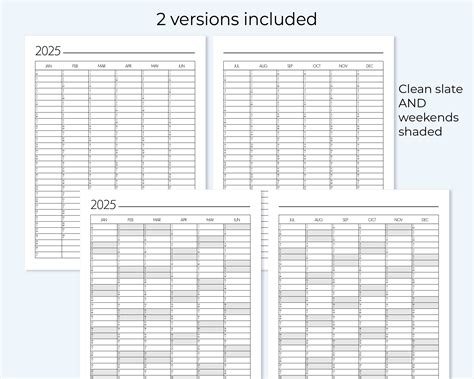 2025 Printable Yearly Planner With Minimalist Design - Etsy