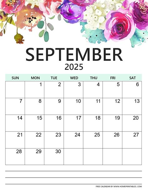 Floral 2025 Calendar Printable PDF - A Beautiful Design!