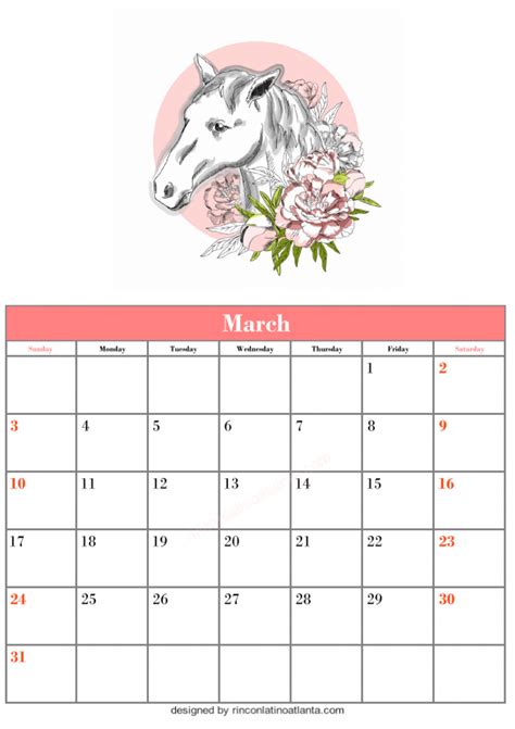Free March Blank Calendar Printable | Calendar Template Printable
