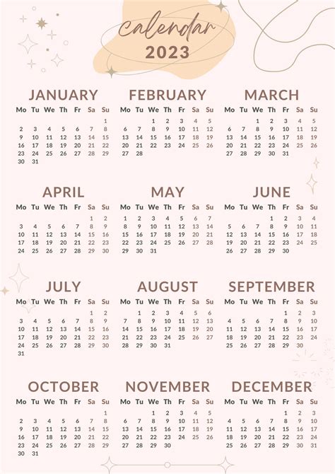 Aesthetic Calendar 2025 Pdf - Xavier Barnes