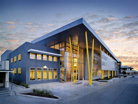 High School Building With Students