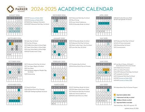 2024-2025 Academic Calendar by Francis Parker School - Issuu