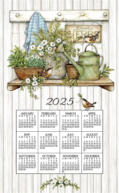 2025 Calendar Towel (3478) Fresh Herbs (ONLY 1 REMAINING)