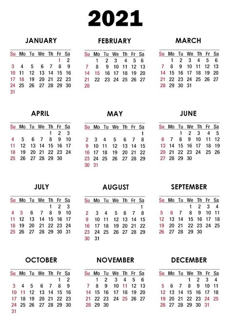 2021 Calendar Template Word | Calendar Printables Free Templates
