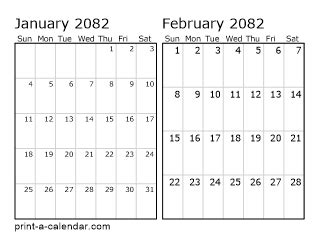 Download 2082 Printable Calendars