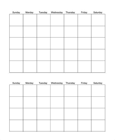 Blank Countdown Calendar Printable - Printable Word Searches