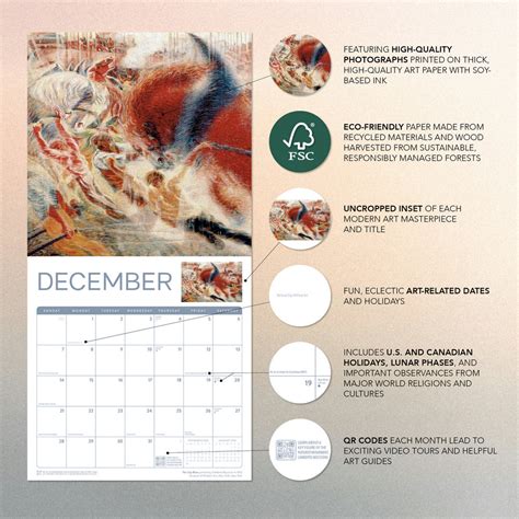 2025 Modern Art INTERACTIVE Wall Calendar - Marble City Press