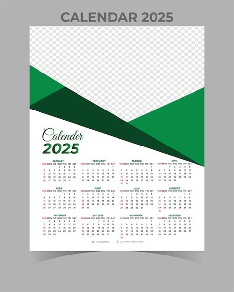 Premium Vector | Vertical 2025 calendar template