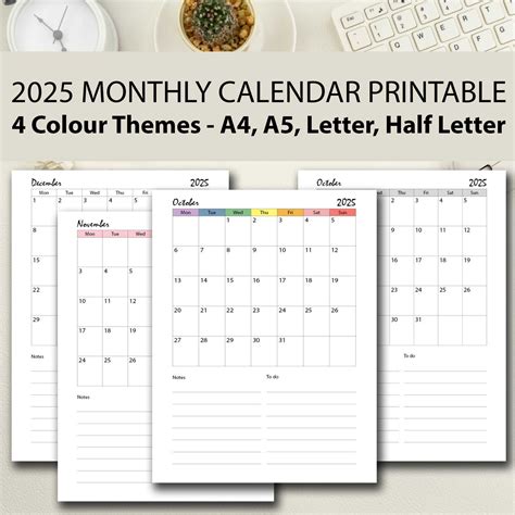 2025 calendar pdf 2025 wall calendar 2025 monthly planner 2025 calendar ...