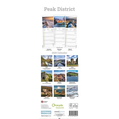 Peak District Slim Calendar 2025, Carousel Calendars 250261