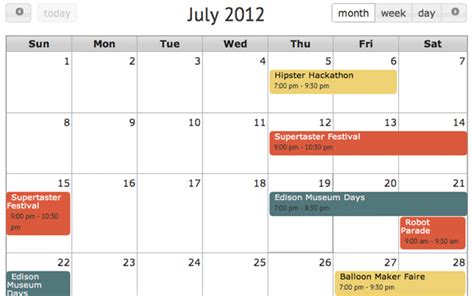 Event Calendar Template | Excel Template