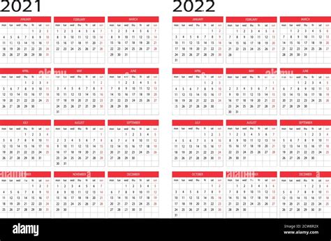 Calendar year 2021 2022 Stock Vector Image & Art - Alamy