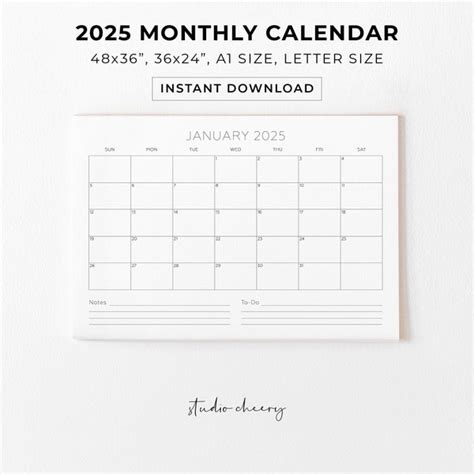 Big 2025 Calendar - Etsy