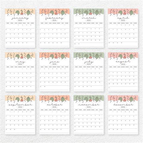 Printable 2025 Calendar - Etsy