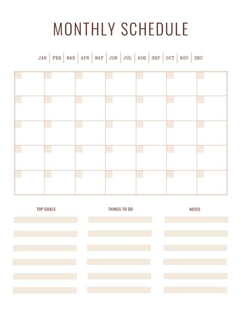 Artist-Made Monthly schedule Design Templates | Shutterstock
