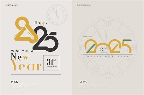 Premium Vector | Delicate banner of 2025 celebration with two different ...