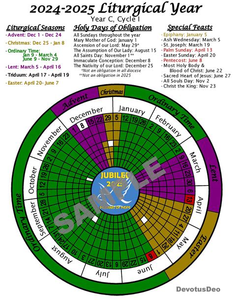2025 Liturgical Calendar Printable | Printable Calendars