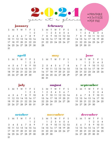 Free Printable 10 Year Calendar