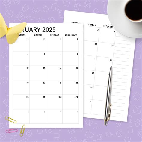 Free Online Monthly Calendar Printable - 2025 CALENDAR PRINTABLE