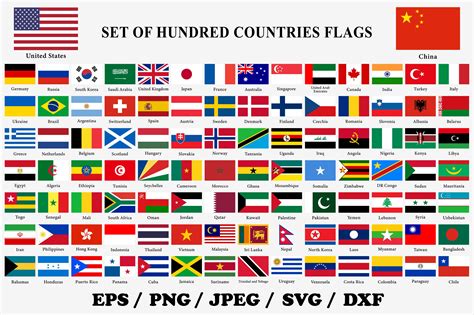 Set of 100 Countries Flags. Graphic by terrabismail · Creative Fabrica