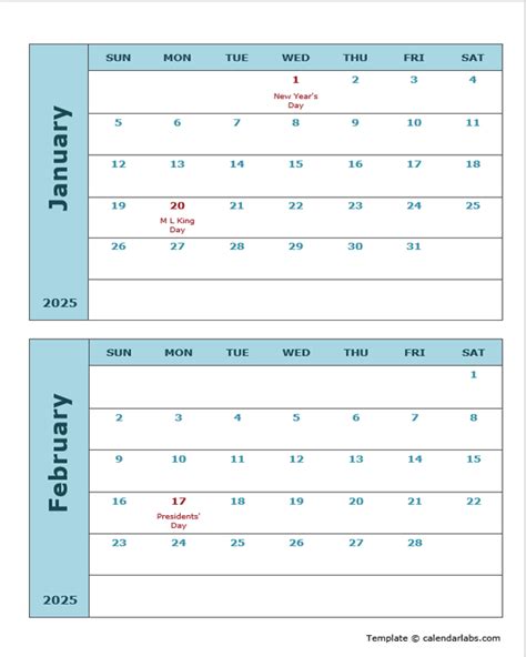 2025 Calendar Printable One Month Per Page 2025 - Hannah Maegan