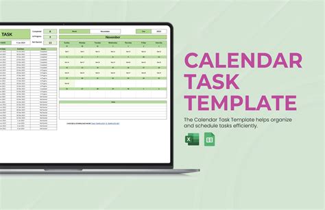 Calendar Task Template in Excel, Google Sheets - Download | Template.net