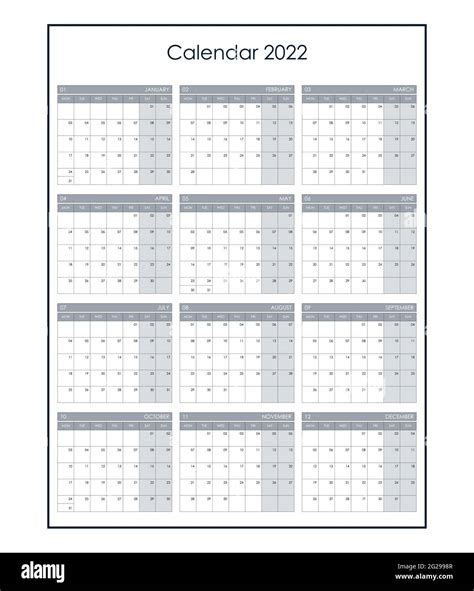 Calendar 2022 Printable One Page