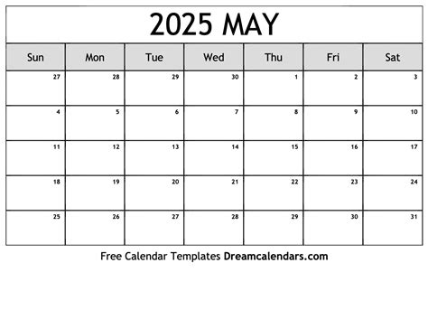 2025 May Calendar Printable Free - cornie carlynn