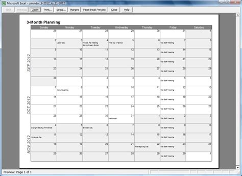 How To Create A Calendar In Excel With Multiple Months