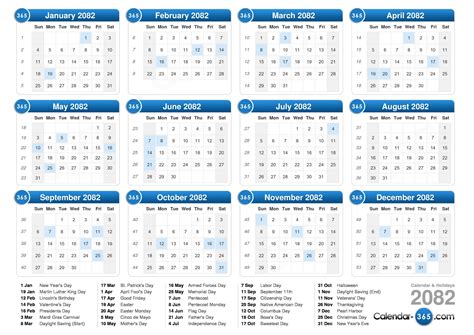 2082 Calendar