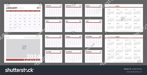 2024 2025 Calendar Planner Template Vector Stock Vector (Royalty Free ...