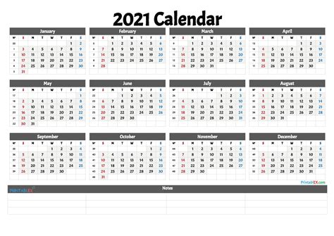2021 Calendar Weeks Numbered - Template Calendar Design