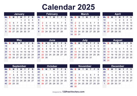 Calendar Week Numbers For 2025 - Debbi Marybeth