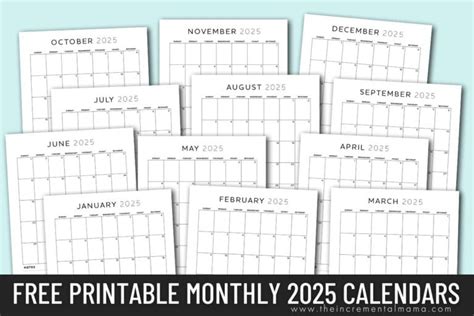 Free 2025 Monthly Calendar PDF Printable With Lined Section - The ...