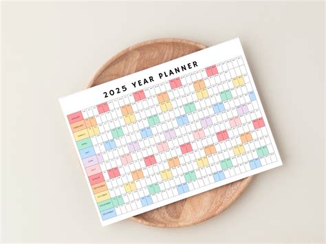 2025 Year Planner Printable, Yearly Planning Calendar, 2025 Calendar ...